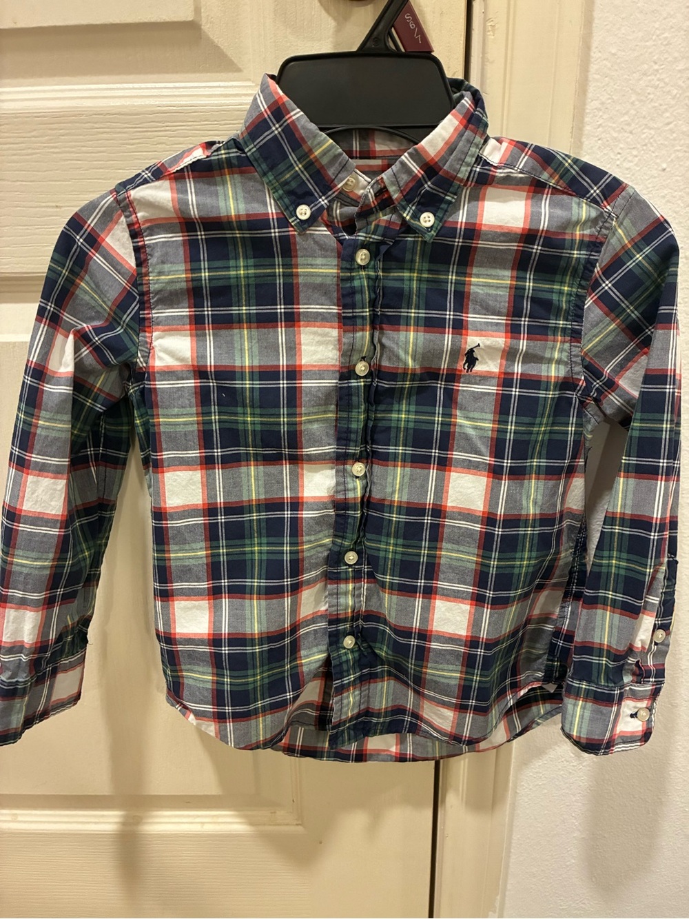 Ralph Lauren Boys Plaid Button Down Shirt Size 5